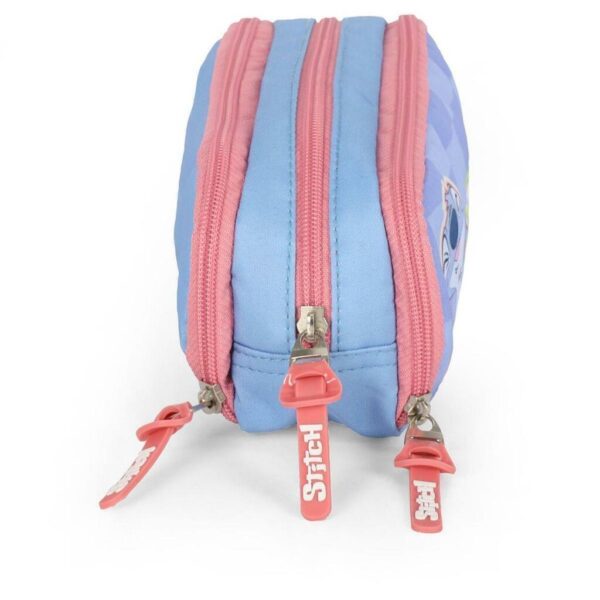 Estojo Triplo Stitch Tecido Azul - Imagem 4